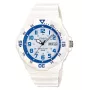 CASIO MRW-200HC-7B2 unisex-analogikvartsirannekello mustalla resiniranneella, valkoinen kellotaulu, 44,6 mm kotelo