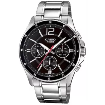 Casio MTP-1374D-1AV miesten analoginen kvartsikello ruostumaton teräs 43,5 mm