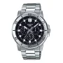 CASIO MTP-VD300D-1E miesten analoginen kvartsi teräskello 45 mm musta kellotaulu