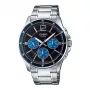 CASIO MTP1374D2AVDF miesten analoginen kvartsikello 43,5 mm ruostumaton teräs sininen kellotaulu