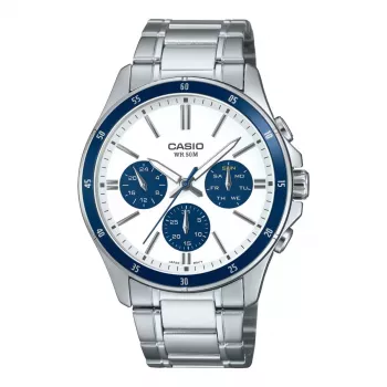 CASIO MTP1374D7A2VD miesten analoginen kvartsikello 47 mm ruostumaton teräs