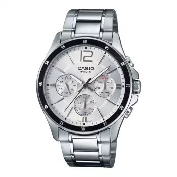 CASIO MTP1374D7AVDF miesten analoginen kvartsikello ruostumaton teräs 47 mm