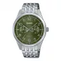 CASIO MTPE340D3AVDF miesten analoginen kvartsikello 42 mm ruostumaton teräs vihreä kellotaulu