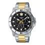 CASIO MTPVD300SG1EU miesten analoginen kvartsikello 45 mm ruostumaton teräs kaksivärinen hopea/kulta