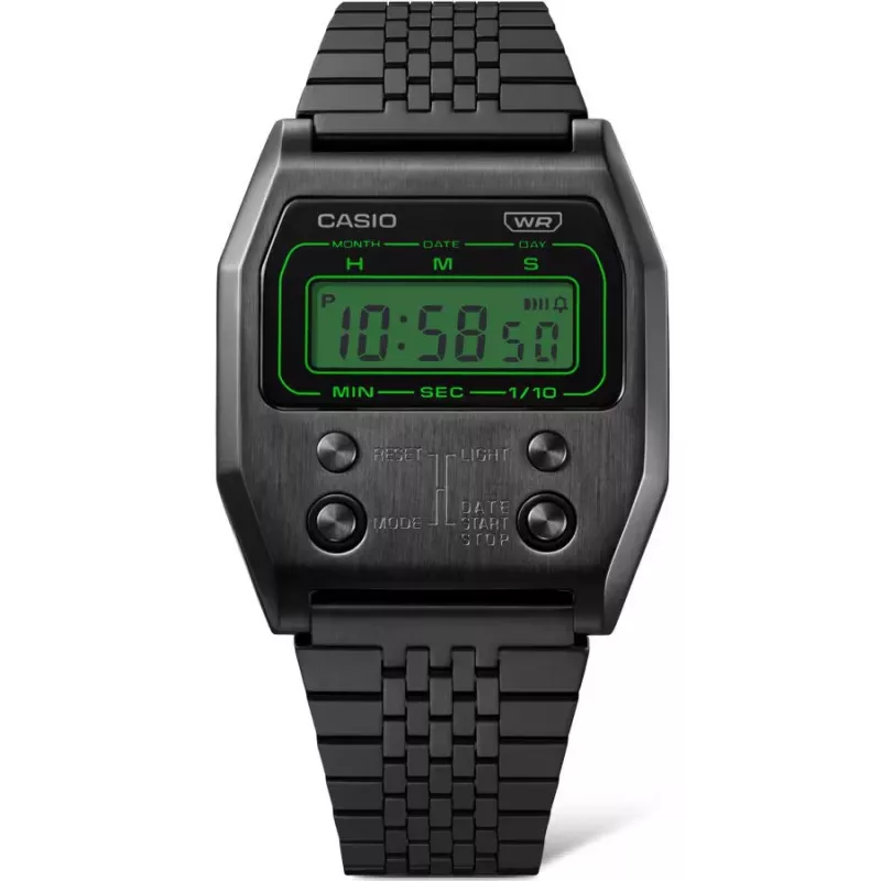 CASIO naisten A1100B-1EF digitaalikello ruostumaton teräs 35 mm