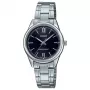 CASIO naisten analoginen kvartsikello LTP-V005D-1B2 34 mm hopea ruostumaton teräs