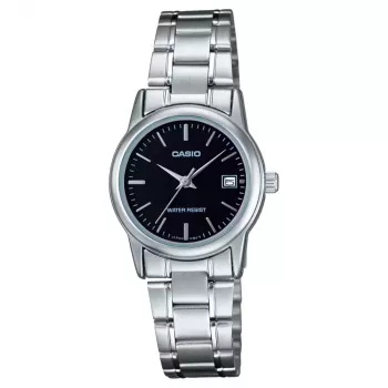 CASIO naisten analoginen kvartsikello LTP-V002D-1A 31 mm ruostumaton teräs