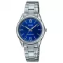 CASIO naisten analoginen kvartsikello LTP-V005D-2B2 34 mm ruostumaton teräs sininen kellotaulu