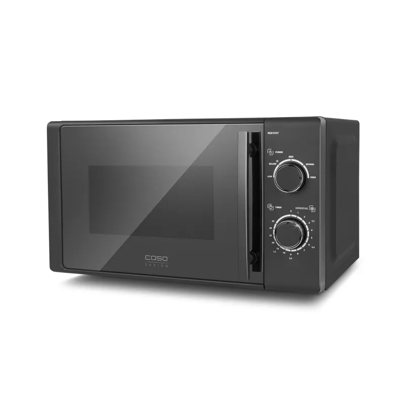 CASO M20 EASY 03309 solo-mikroaaltouuni, 20 L, 700 W, 35 minuutin ajastin, musta/harmaa