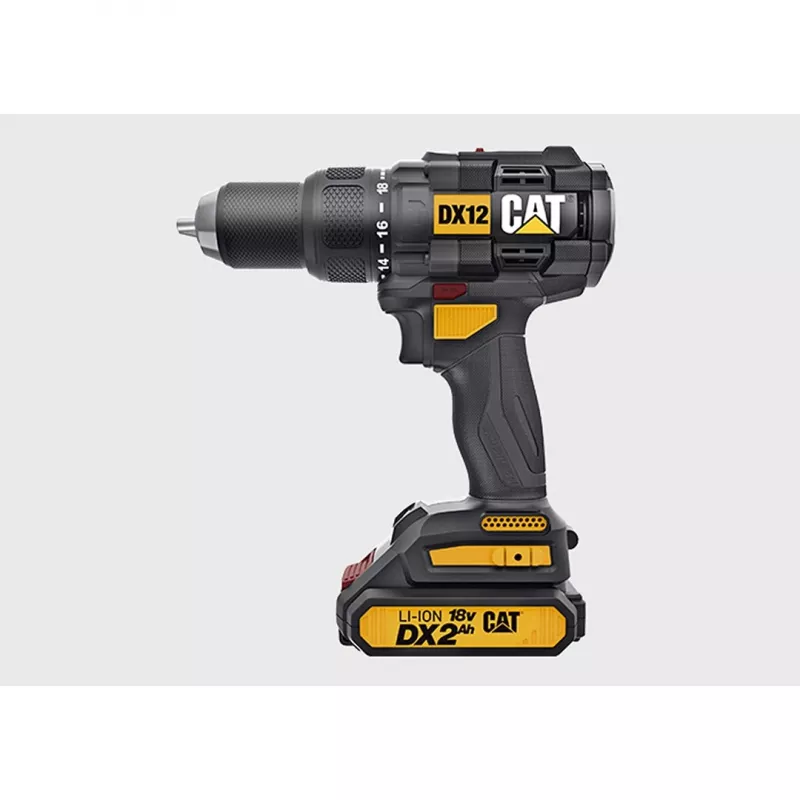 CATERPILLAR DX12 18V harjaton akkuruuvinväännin sarja 2x2,0Ah Li-Ion