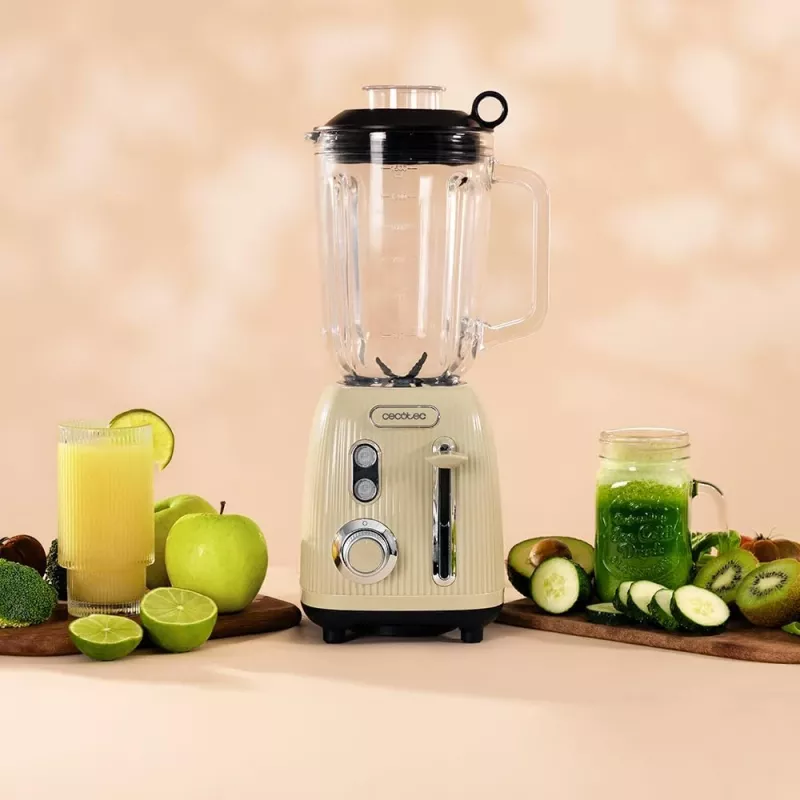 Cecotec Mixer Power Black Titanium RetroGreen, 1200 W, 1,5 L lasikannu, vihreä
