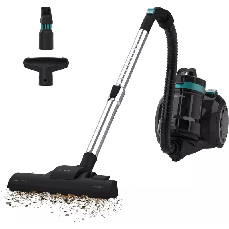 Cecotec Conga Rockstar Cyclonic Plus pussiton pölynimuri 800W 2L musta