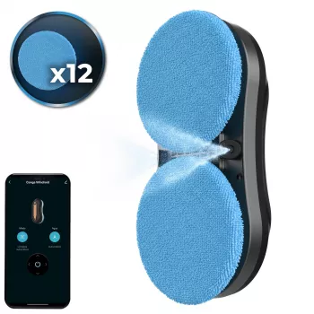 Cecotec Conga Windroid W10 DoubleSpray 3-in-1 -ikkunanpesurobotti, johdollinen, musta