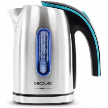 Cecotec ThermoSense 220 Steel -vedenkeitin, sähkö, 1630 W, 1,2 L, ruostumaton teräs, 360° kääntöalusta
