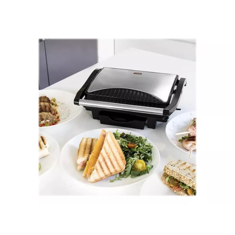Cecotec Rock'nGrill 1000 -sähkögrilli 1000 W musta/ruostumaton teräs
