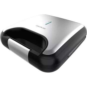 CECOTEC Rock'nToast Classic+ voileipägrilli (ruostumaton teräs/musta, 800 W, 2 henkilölle)