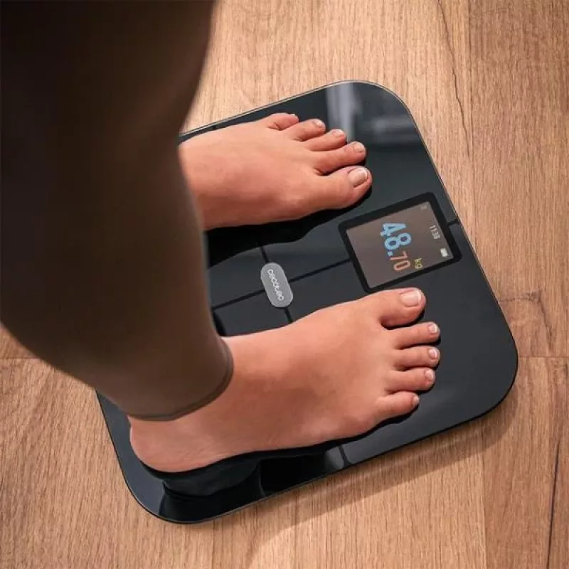 Cecotec Surface Precision HealthySmart henkilövaaka BMI- ja kehonkoostumusanalyysillä, 180 kg kapasiteetti, Bluetooth, musta
