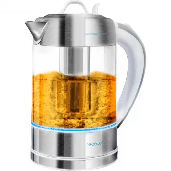 CECOTEC ThermoSense 370 Clear vedenkeitin (ruostumaton teräs/läpinäkyvä, 2200 W, 1,7 L)