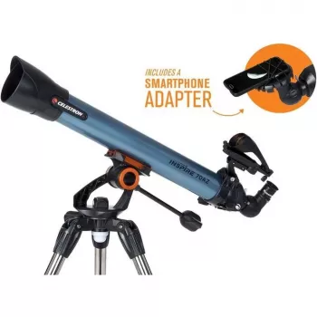 Celestron Inspire 70AZ refraktori-teleskooppi 35-kertainen suurennus musta, sininen