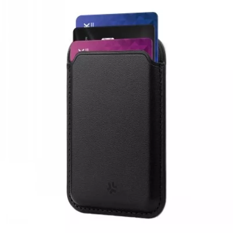 CELLY MAGWALLETBK MagSafe-magneettilompakko RFID-suojauksella, musta