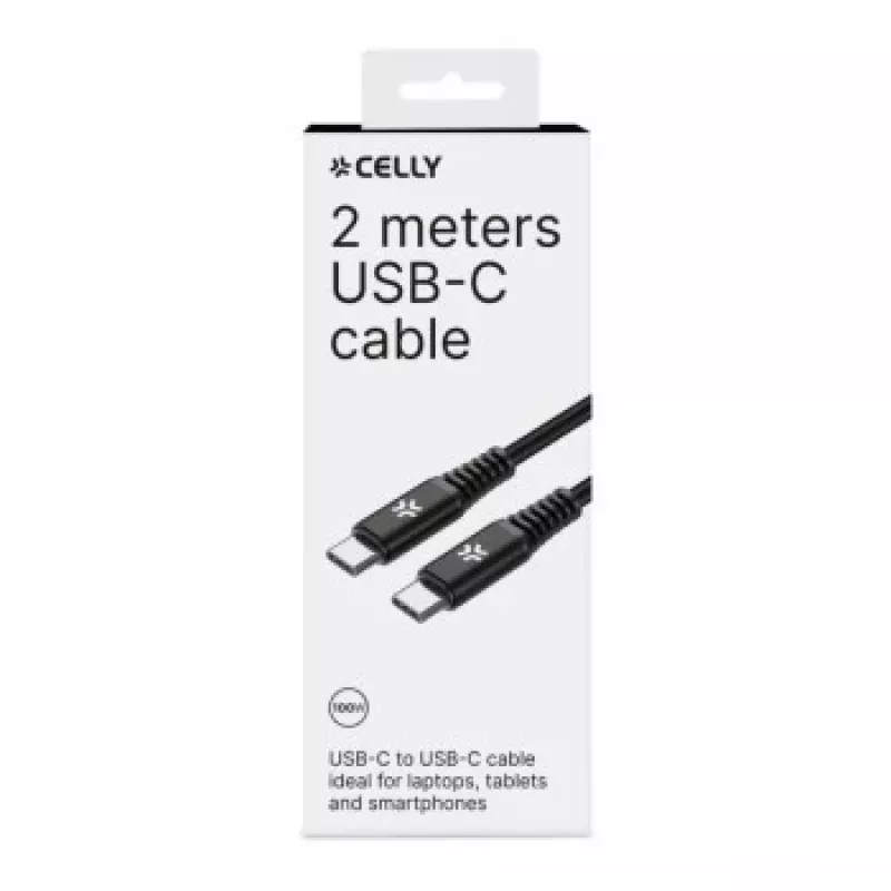 CELLY USB-C - USB-C kaapeli 100W Power Delivery