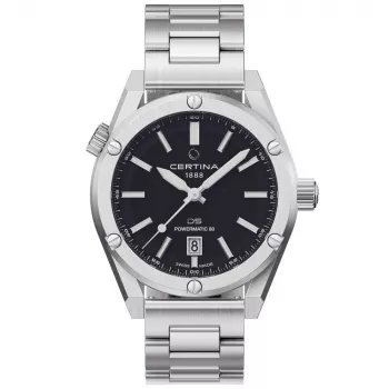 CERTINA DS Action Diver Automatic 43 mm musta kellotaulu NATO-ranneke C041407190510