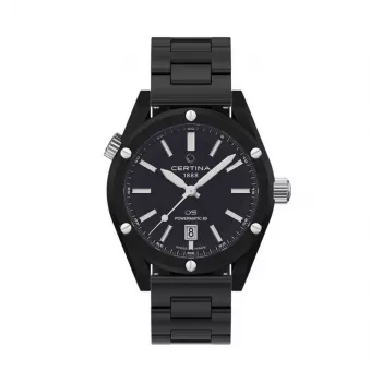 CERTINA DS Action Diver Automatic 43 mm musta kellotaulu NATO-ranneke miesten kello C041407390510