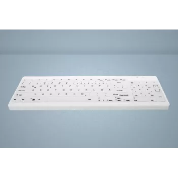CHERRY Contour Active Key QuickClean AK-C7012 johdollinen näppäimistö, musta, QWERTY, USB, CHERRY SX Scissor Technology, 105 näppäintä, Slim Design, desinfioitava pinta