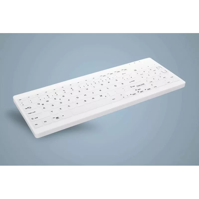 CHERRY Contour Active Key QuickClean AK-C7012 johdollinen näppäimistö, musta, QWERTY, USB, CHERRY SX Scissor Technology, 105 näppäintä, Slim Design, desinfioitava pinta