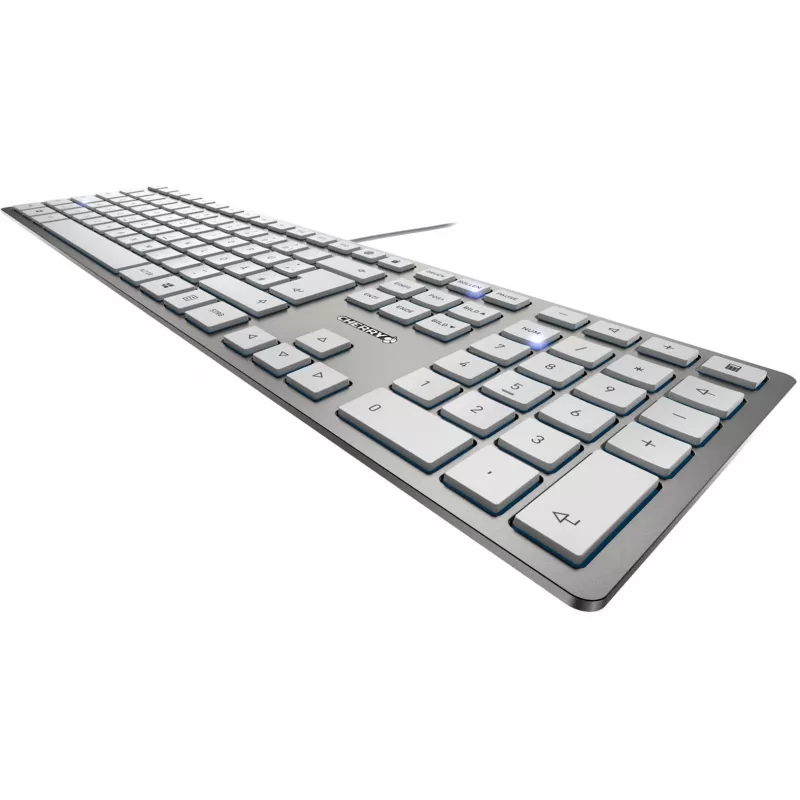 CHERRY KC 6000 SLIM SILVER johdollinen näppäimistö USB FRENCH