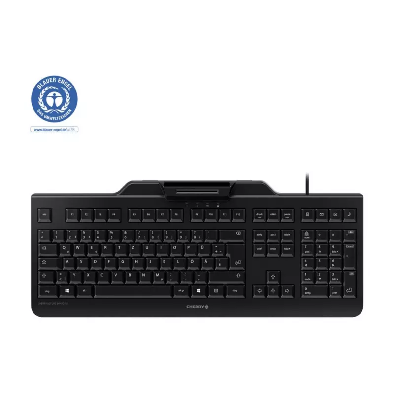 CHERRY SECURE BOARD 1.0 FRANCE näppäimistö, ranskalainen AZERTY-asettelu, langallinen USB, musta