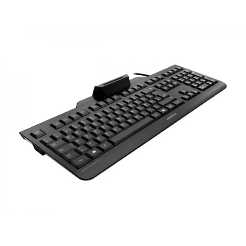 Cherry SECURE BOARD 1.0 langallinen näppäimistö NFC-lukijalla, UK-asettelu, musta