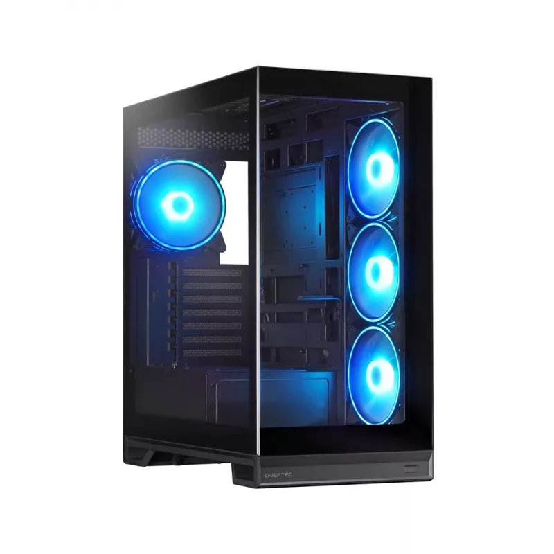 Chieftec Vista Max GX-30B-OP Mid Tower ATX -kotelo 4x ARGB-tuulettimella ja temperlasilla, musta