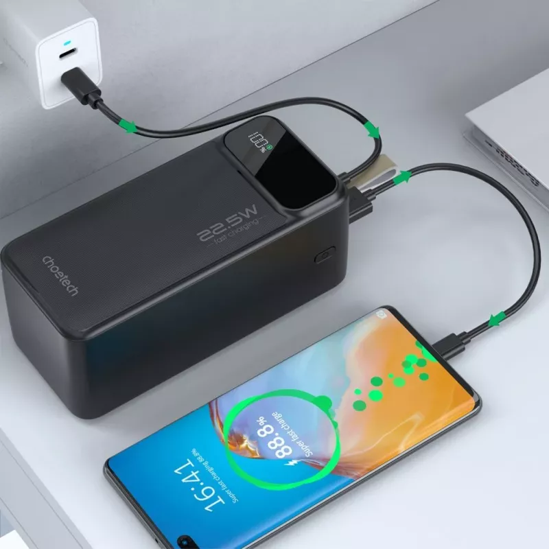 CHOETECH B732 varavirtalähde 50000 mAh 22.5W PD & QC - musta