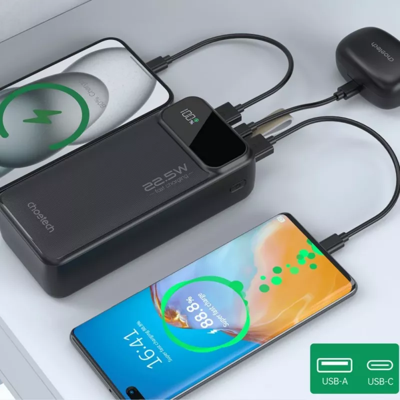 CHOETECH varavirtalähde 30000 mAh musta