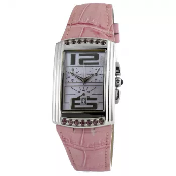 CHRONOTECH CT7018B-02S naisten analoginen kvartsikello 30mm valkoinen nahkaranneke