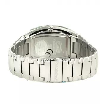 CHRONOTECH CT7065M-02M miesten analoginen kvartsikello 36 mm teräs musta kellotaulu hopeinen ranneke