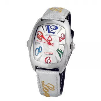 CHRONOTECH CT7696L-12 Prisma unisex kvartsikello 34 mm valkoinen kellotaulu valkoinen nahkaranneke