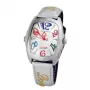 CHRONOTECH CT7696L-12 Prisma unisex kvartsikello 34 mm valkoinen kellotaulu valkoinen nahkaranneke