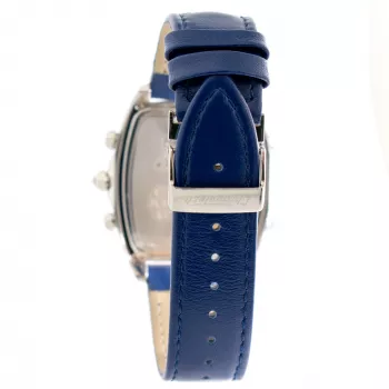 CHRONOTECH MAN CT7677M-03 45 mm analoginen kvartsikronografi kello musta kellotaulu nahkaranneke