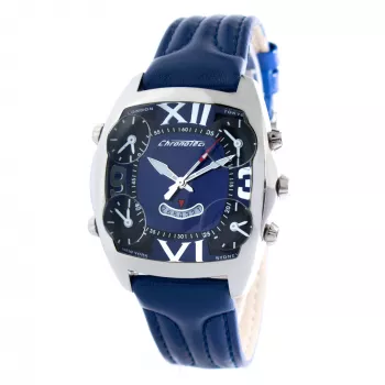 CHRONOTECH MAN CT7677M-03 45 mm analoginen kvartsikronografi kello musta kellotaulu nahkaranneke