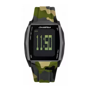 CHRONOTECH miesten RW0022 analoginen kvartsikello 35 mm ruostumaton teräskotelo musta kellotaulu nahkaranneke