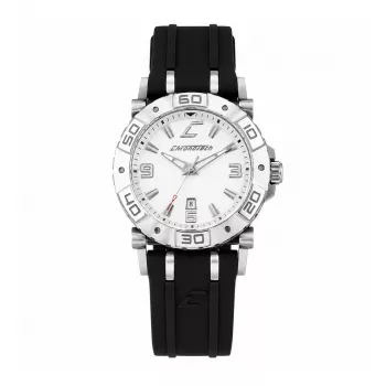 CHRONOTECH miesten RW0038 analoginen kvartsikello 39 mm teräskotelo musta kellotaulu musta nahkaranneke