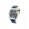 CHRONOTECH unisex-kello CT7696M-13 (40 mm) - analoginen kvartsi, ruostumaton teräs, musta kellotaulu, nahkaranneke