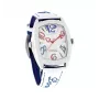 CHRONOTECH unisex-kello CT7696M-13 (40 mm) - analoginen kvartsi, ruostumaton teräs, musta kellotaulu, nahkaranneke