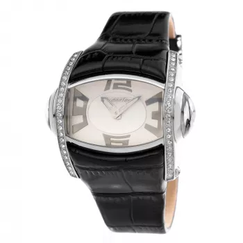 CHRONOTECH Woman CT7681M-30S kvartsi-analoginen rannekello 48mm musta kellotaulu nahkaranneke