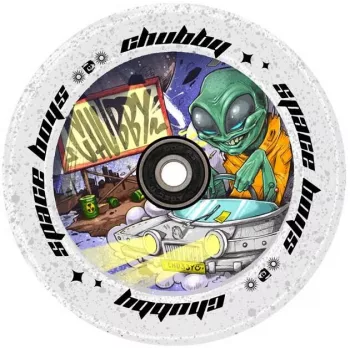 Chubby SpaceBoys violetti-musta glitter 110mm potkulautapyörä
