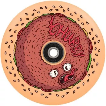 Chubby Wheel 110mm Red Donut - freestyle-scooterin rengas ABEC-9 laakereilla
