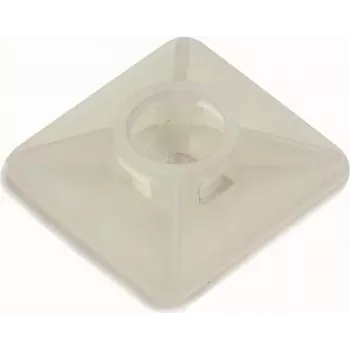 CIMCO nippusidejalusta 27x27 mm luonnonvalkoinen PA66 liimaus-/ruuvikiinnitys nippusiteille enintään 9 mm 181384