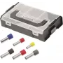 Cimco L-Boxx Mini johdinsukkavalikoima eristetty 438010, 475 kpl, 0,75-10 mm², DIN 46228-4